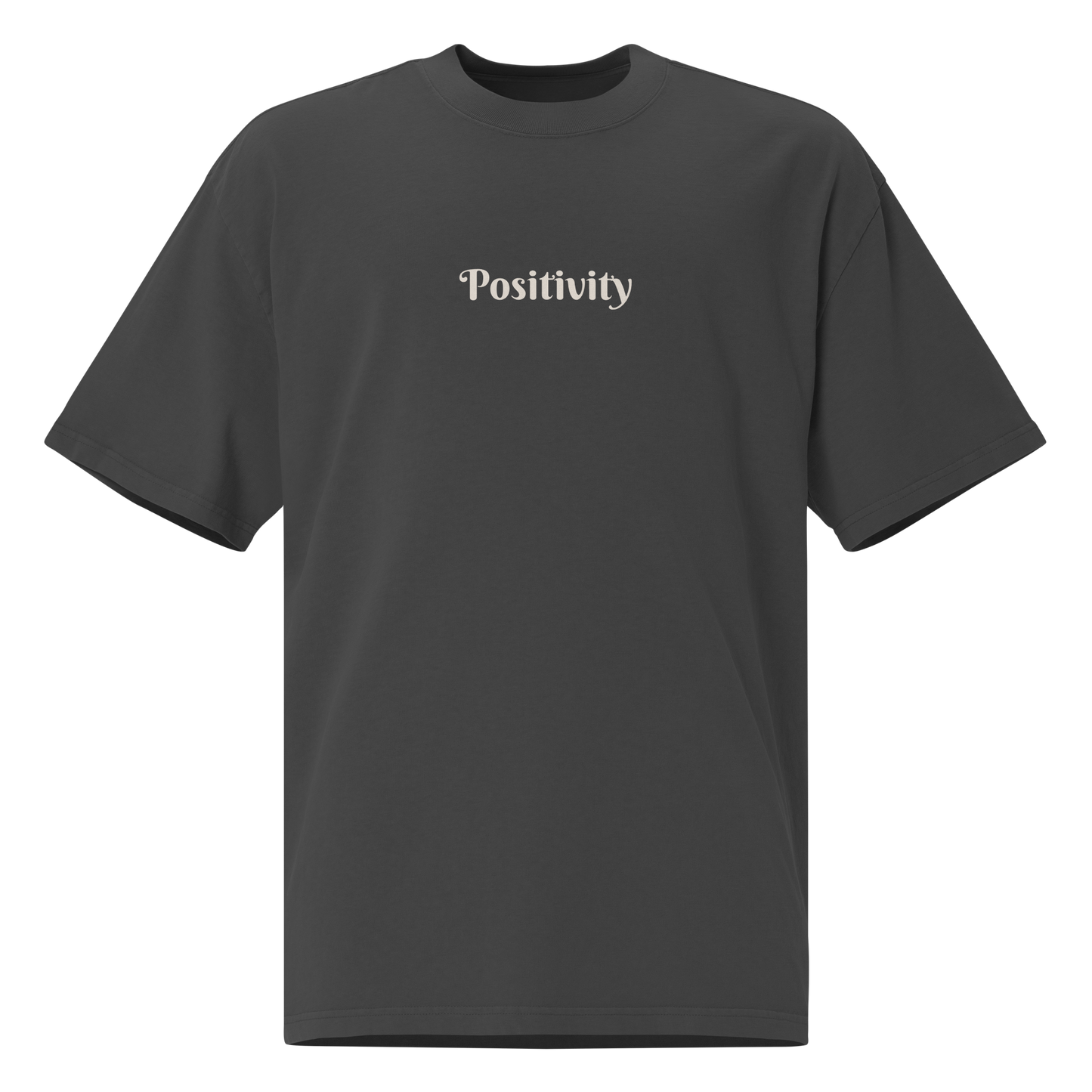 POSITIVITY OVERSIZED TEE IN FADED BLACK