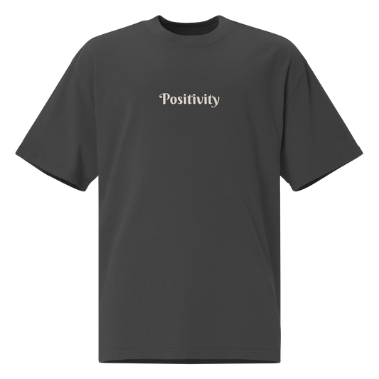 POSITIVITY OVERSIZED TEE IN FADED BLACK