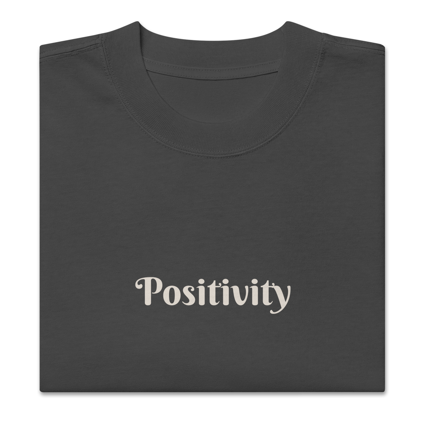POSITIVITY OVERSIZED TEE IN FADED BLACK