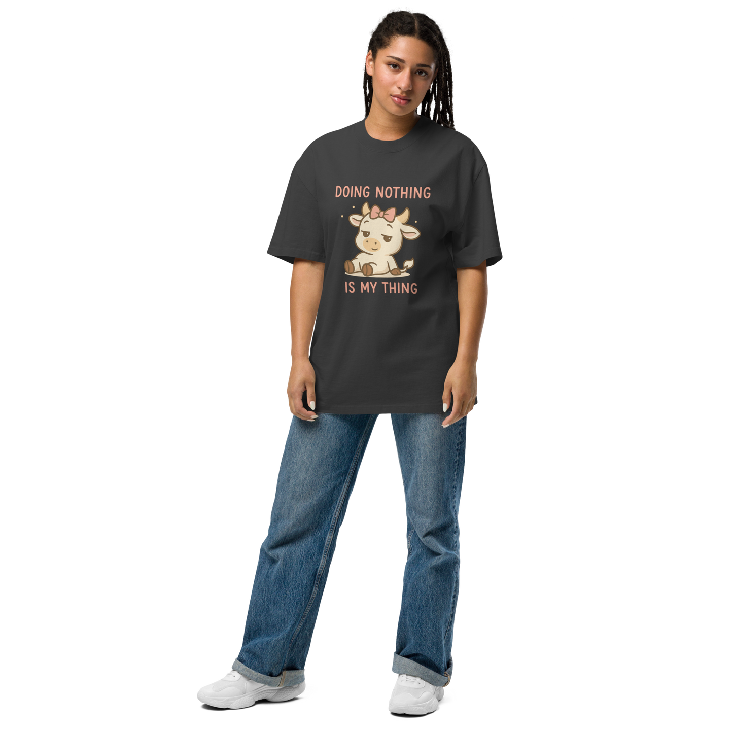 DOING NOTHING FEMALE OVERSIZED TEE