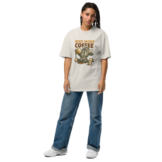 MORE COFFEE UNISEX OVERSIZED TEE