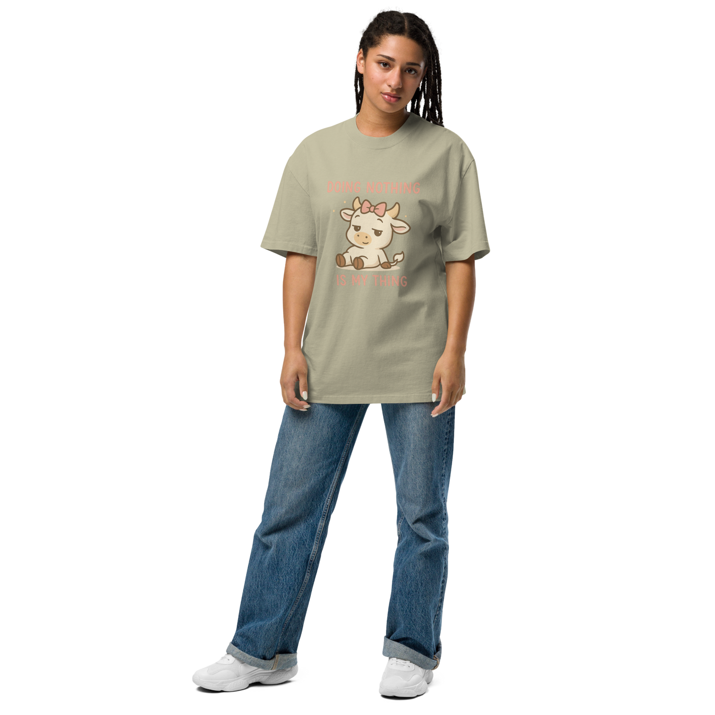 DOING NOTHING FEMALE OVERSIZED TEE