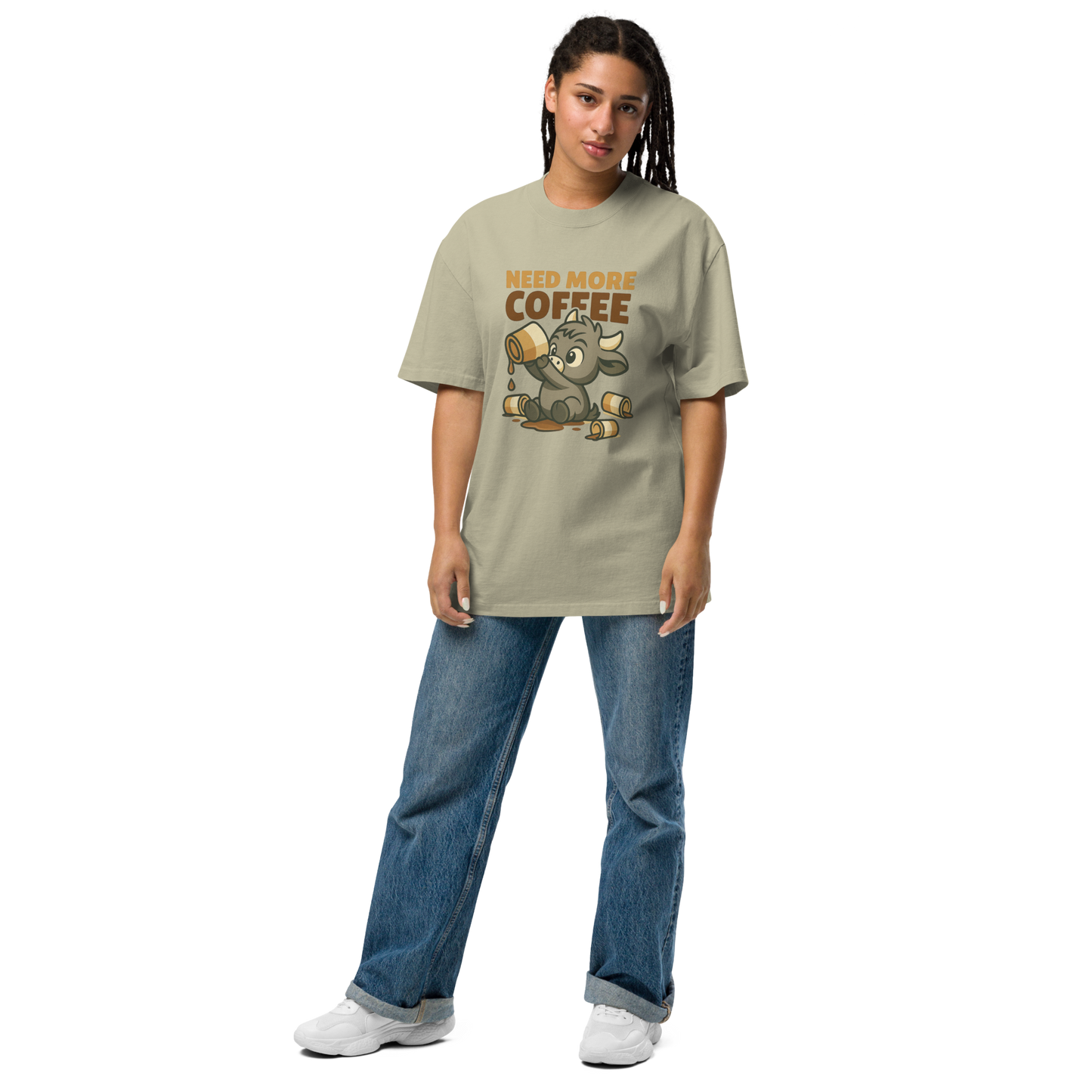 MORE COFFEE UNISEX OVERSIZED TEE