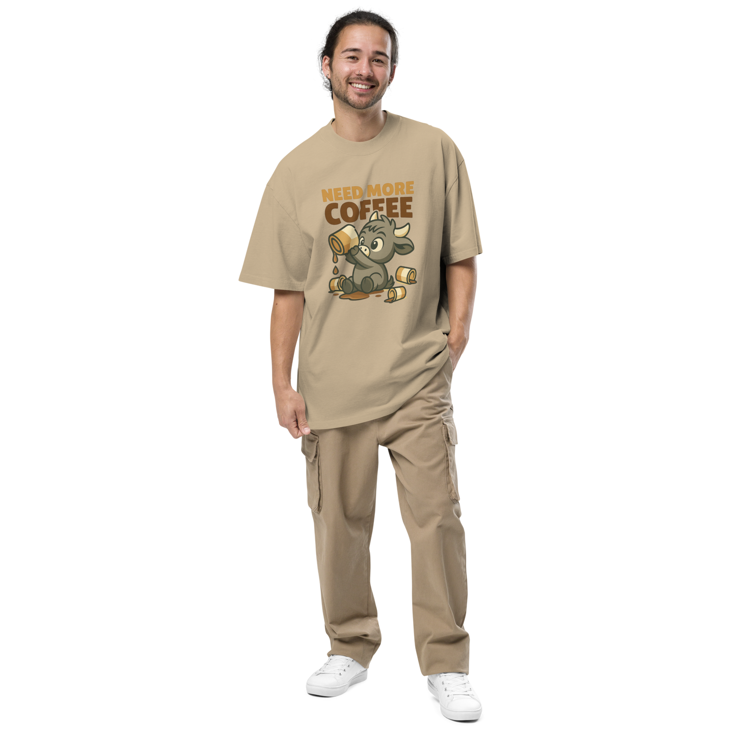 MORE COFFEE UNISEX OVERSIZED TEE