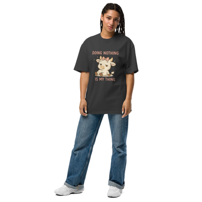 DOING NOTHING FEMALE OVERSIZED TEE