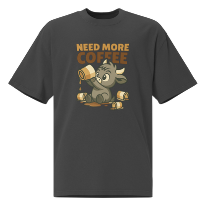 MORE COFFEE UNISEX OVERSIZED TEE