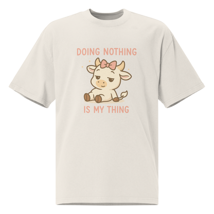 DOING NOTHING FEMALE OVERSIZED TEE
