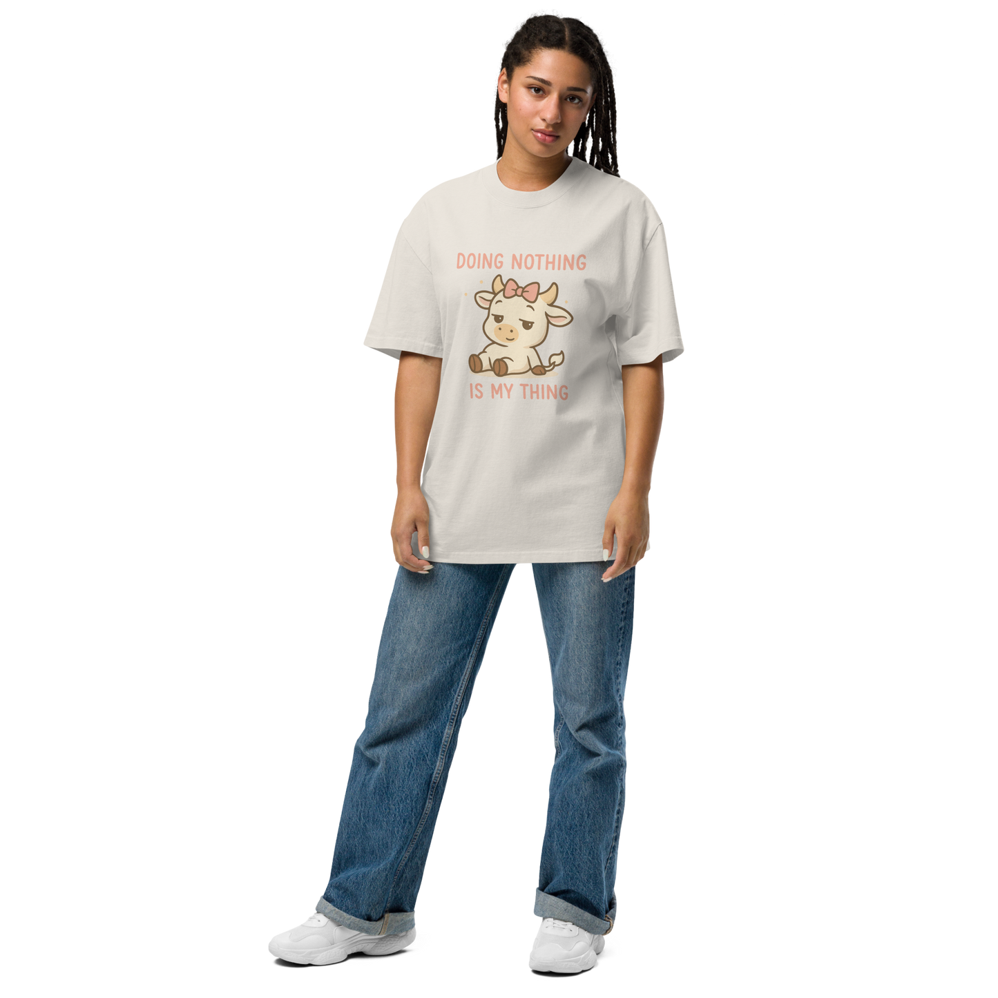 DOING NOTHING FEMALE OVERSIZED TEE